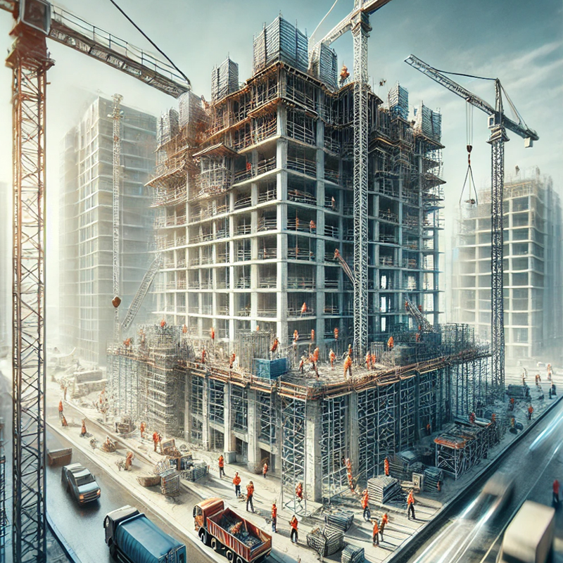 DALL·E 2024-07-17 01.25.37 - A high-resolution image showcasing an ongoing real estate project for the 'Present Projects' section. The image should feature a modern building under